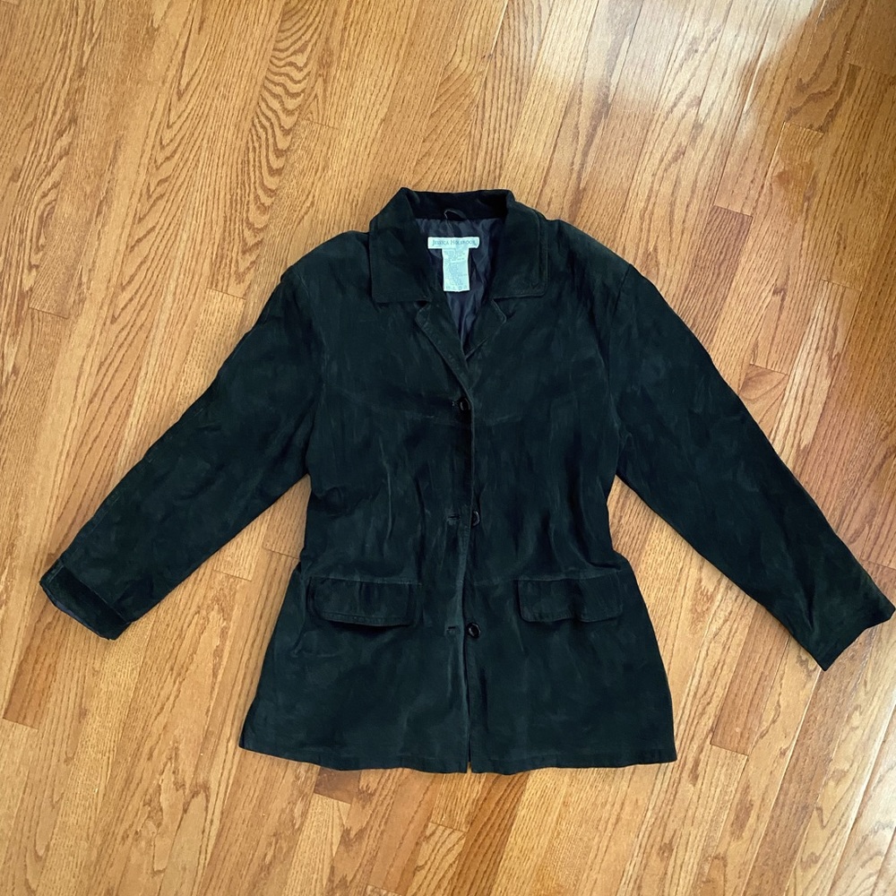 Suede womens coat
